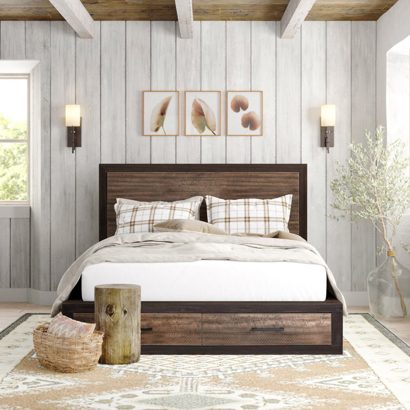 Union Rustic Karelin Queen Storage Platform Bed Reviews Wayfair